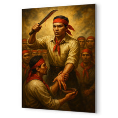 Andres Bonifacio Katipunan blood oath metal print mockup