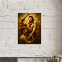 Andres Bonifacio Katipunan blood oath metal print mockup