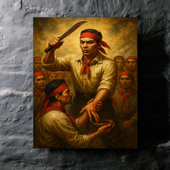 Andres Bonifacio Katipunan blood oath metal print mockup
