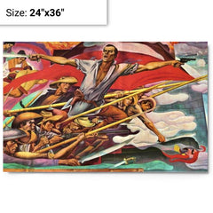 Andres Bonifacio metal print on a plain backdrop in size 24"x36".