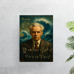 Andrey Kolmogorov before turbulent equations and waves poster 7