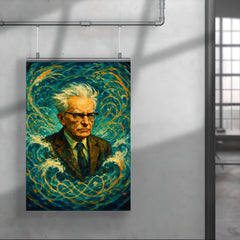 Andrey Kolmogorov under turbulent probability waves poster 4
