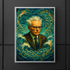 Andrey Kolmogorov under turbulent probability waves poster 5
