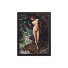 Andromeda by Edward John Poynter framed print on a plain backdrop in size 12"x16".
