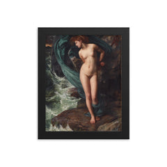 Andromeda by Edward John Poynter framed print on a plain backdrop in size 8"x10".