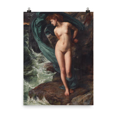 Andromeda by Edward John Poynter poster on a plain backdrop in size 8"x10".