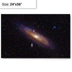 Andromeda Galaxy metal print on a plain backdrop in size 24"x36".