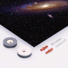 Andromeda Galaxy metal print mockup