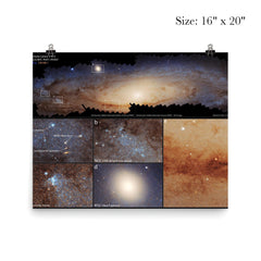 Andromeda Galaxy mosaic  Hubble 2015 poster 2