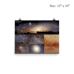 Andromeda Galaxy mosaic  Hubble 2015 poster 3