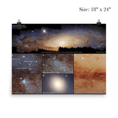Andromeda Galaxy mosaic  Hubble 2015 poster 5