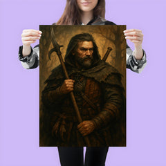 Andrzej Sapkowski inspired Slavic beast hunter original poster 3