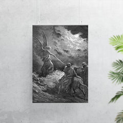Angel Appears to Balaam by Gustave Dore, 1866 poster 7