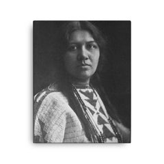 Angel De Cora canvas print on a plain backdrop in size 16"x20".