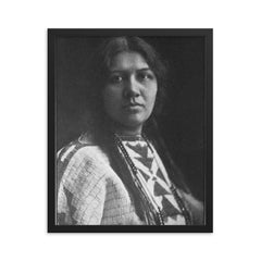 Angel De Cora framed print on a plain backdrop in size 16"x20".