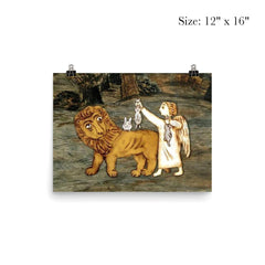Angel with Bunnies on Lion's Back poster 3