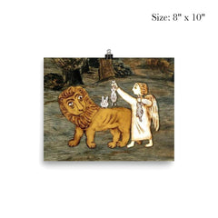 Angel with Bunnies on Lion's Back poster 4