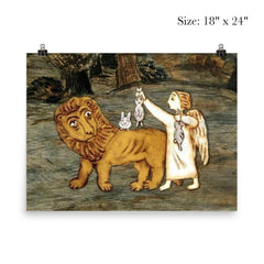 Angel with Bunnies on Lion's Back poster 5