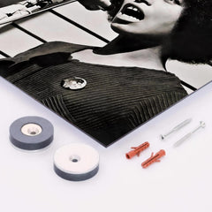 Angela Davis metal print mockup