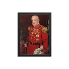 Angelo de Mojana di Cologna framed print on a plain backdrop in size 12"x16".