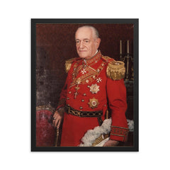 Angelo de Mojana di Cologna framed print on a plain backdrop in size 16"x20".