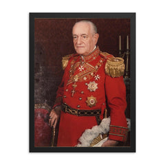 Angelo de Mojana di Cologna framed print on a plain backdrop in size 18"x24".