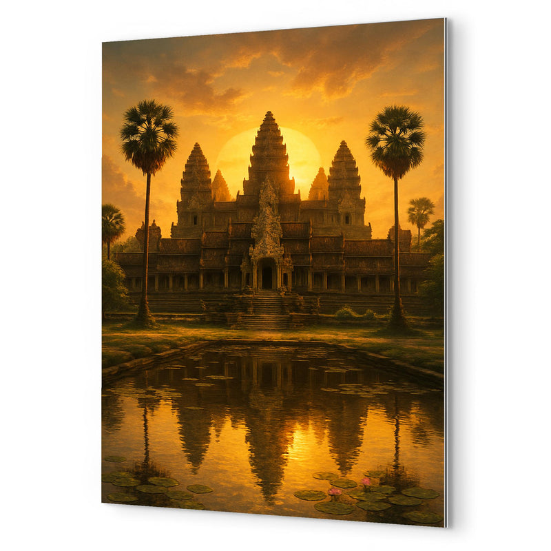 Angkor Wat metal print mockup