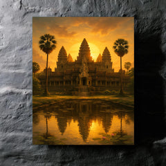 Angkor Wat metal print mockup