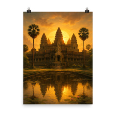 Angkor Wat poster on a plain backdrop in size 8"x10".
