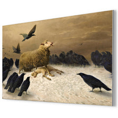 Anguish By August Friedrich Albrecht Schenck metal print mockup