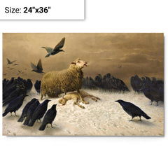 Anguish By August Friedrich Albrecht Schenck metal print on a plain backdrop in size 24"x36".