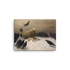 Anguish by August Friedrich Schenck, 1878 canvas print on a plain backdrop in size 12"x16".