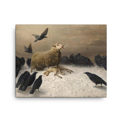 Anguish by August Friedrich Schenck, 1878 canvas print on a plain backdrop in size 16"x20".