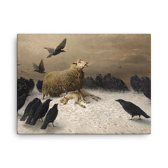 Anguish by August Friedrich Schenck, 1878 canvas print on a plain backdrop in size 18"x24".