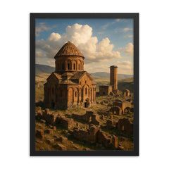 Ani Ruins Turkey framed print on a plain backdrop in size 18"x24".