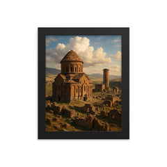 Ani Ruins Turkey framed print on a plain backdrop in size 8"x10".
