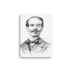 Aniceto Ortega canvas print on a plain backdrop in size 12"x16".