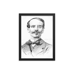 Aniceto Ortega framed print on a plain backdrop in size 12"x16".