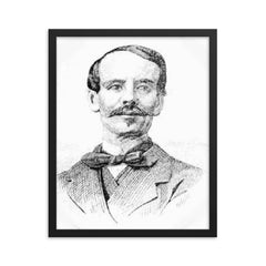 Aniceto Ortega framed print on a plain backdrop in size 16"x20".