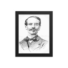 Aniceto Ortega framed print on a plain backdrop in size 8"x10".