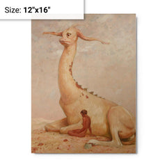 Animal and Man by Max Frey, 1931 metal print on a plain backdrop in size 12"x16".