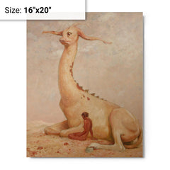 Animal and Man by Max Frey, 1931 metal print on a plain backdrop in size 16"x20".