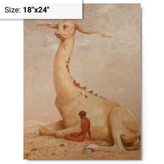 Animal and Man by Max Frey, 1931 metal print on a plain backdrop in size 18"x24".