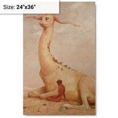 Animal and Man by Max Frey, 1931 metal print on a plain backdrop in size 24"x36".