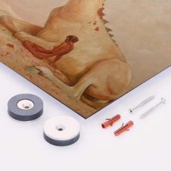 Animal and Man by Max Frey, 1931 metal print mockup