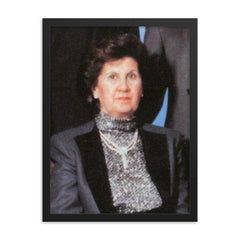 Anisa Makhlouf framed print on a plain backdrop in size 18"x24".