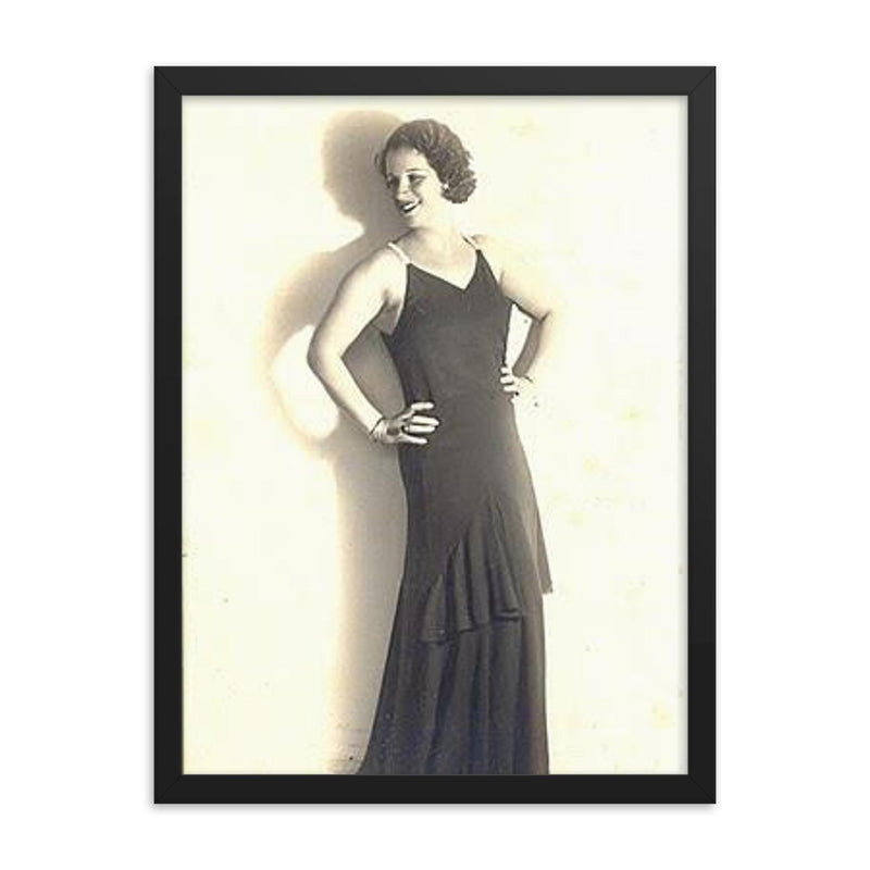 Anita Palmero framed print on a plain backdrop in size 18