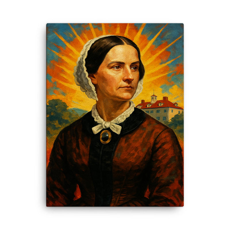 Ann Pamela Cunningham canvas print on a plain backdrop in size 18