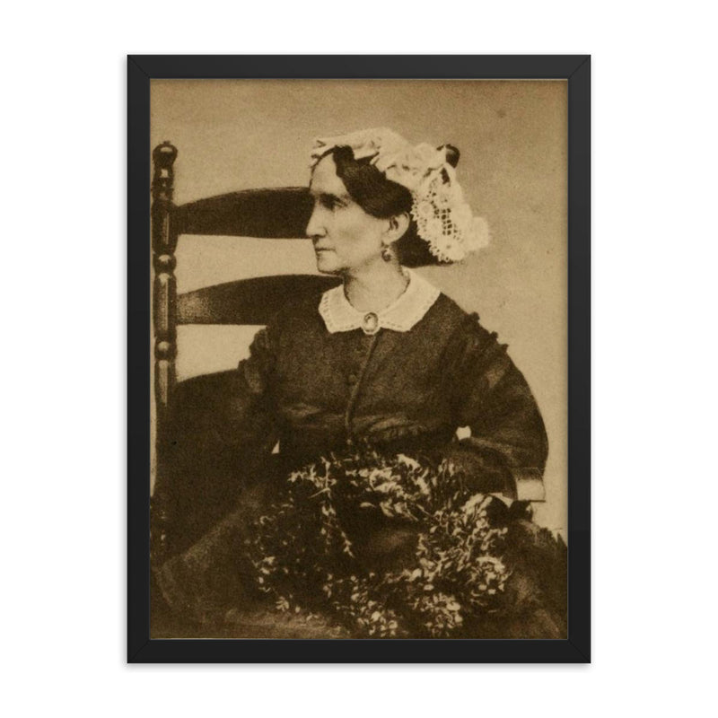 Ann Pamela Cunningham framed print on a plain backdrop in size 18