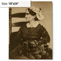 Ann Pamela Cunningham metal print on a plain backdrop in size 18"x24".